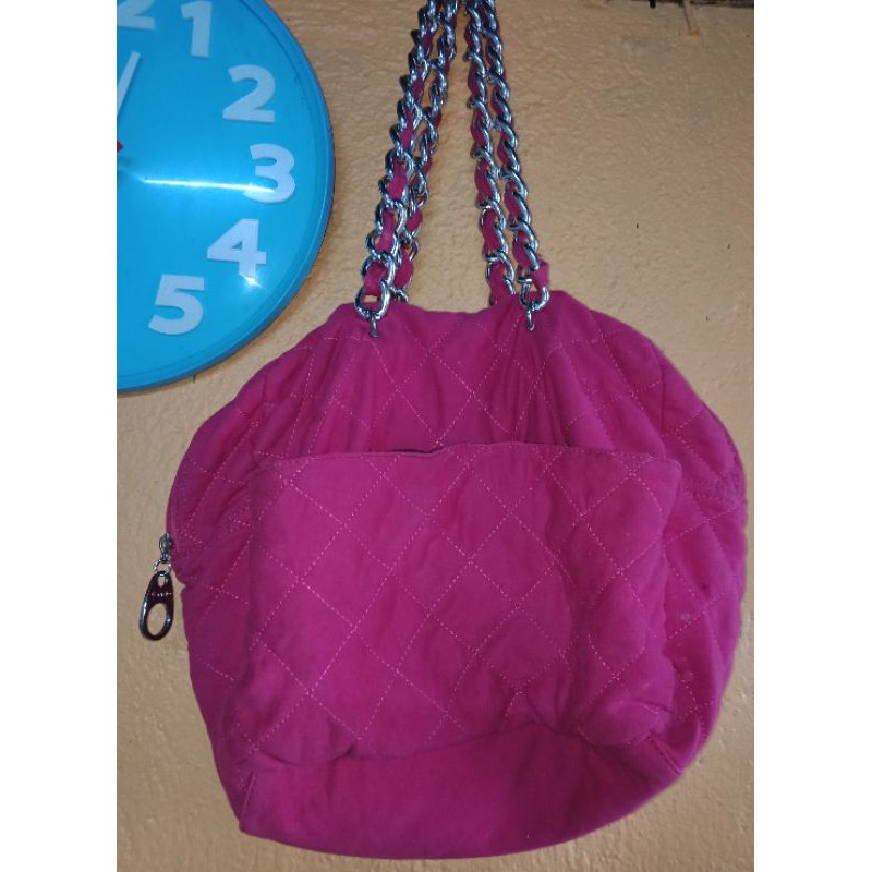 Pink Quilted Shoulder Bag Shopee Philippines