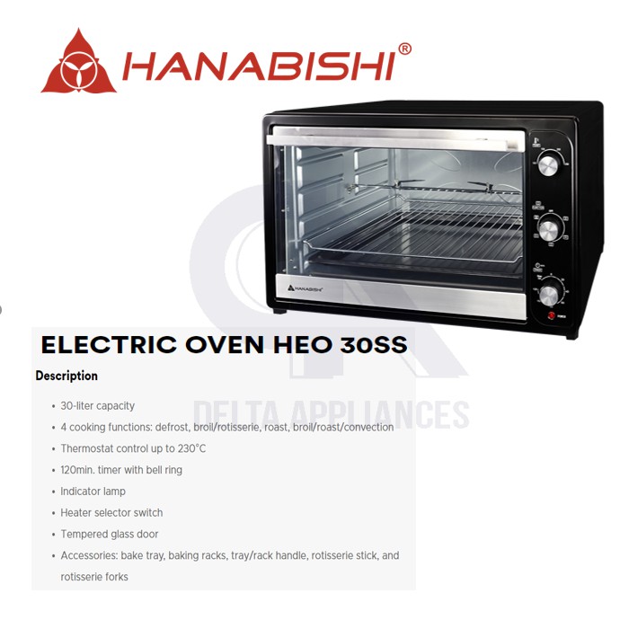 Hanabishi Electric Oven 30L HEO 30SS Shopee Philippines