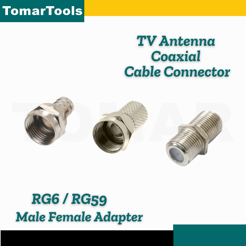 TV Antenna Coaxial Cable Connector RG6 / RG59 SMA Male Female Extension