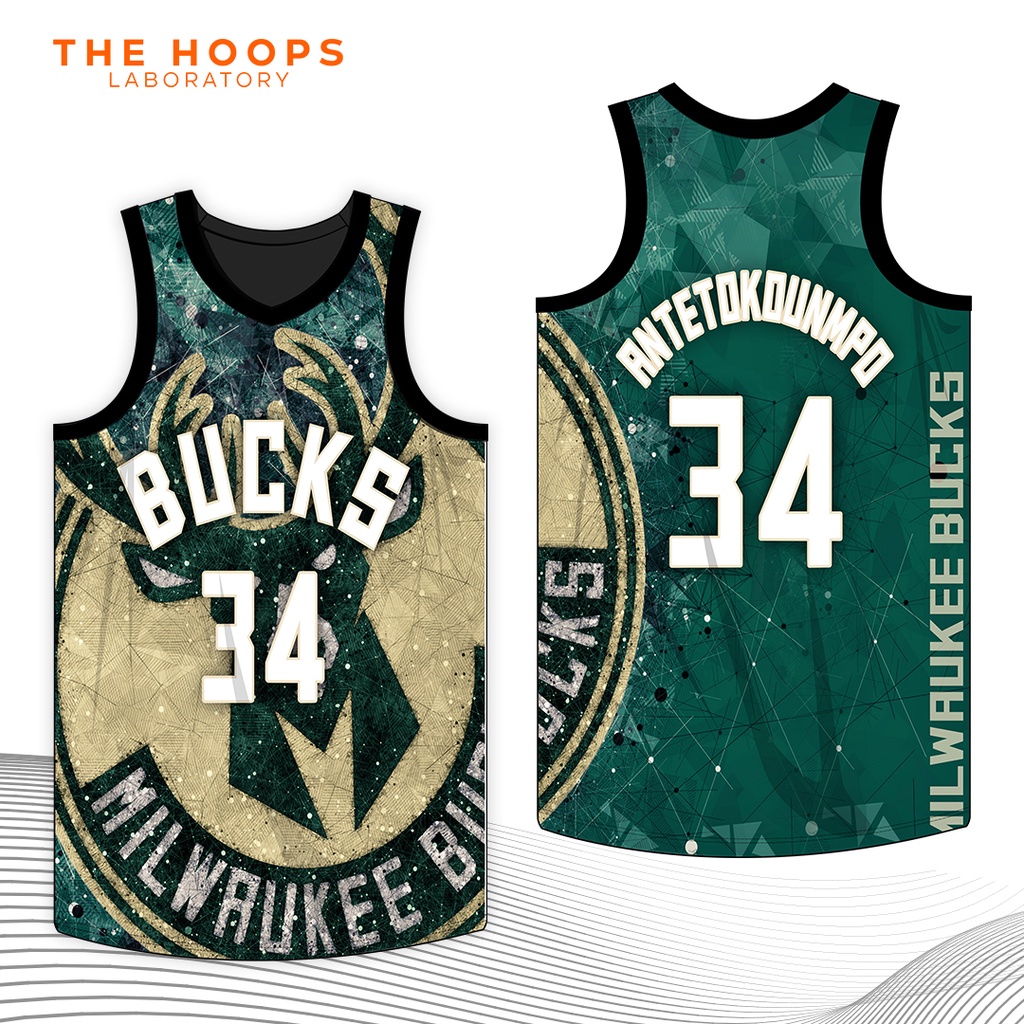 THL NBA Milwaukee Bucks Full Sublimation Basketball Jersey (TOP