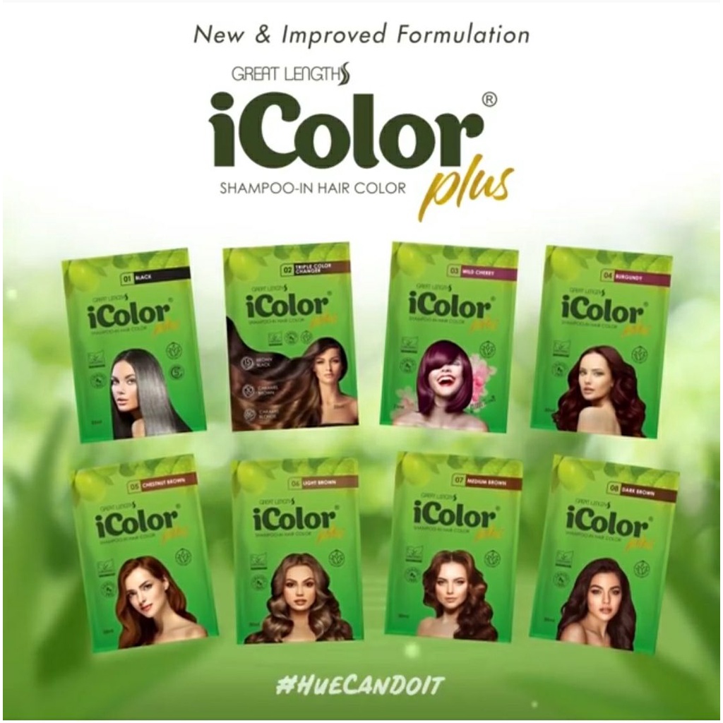 iColor Plus Hair Dye Shampoo Permanent Hair Color Shopee Philippines