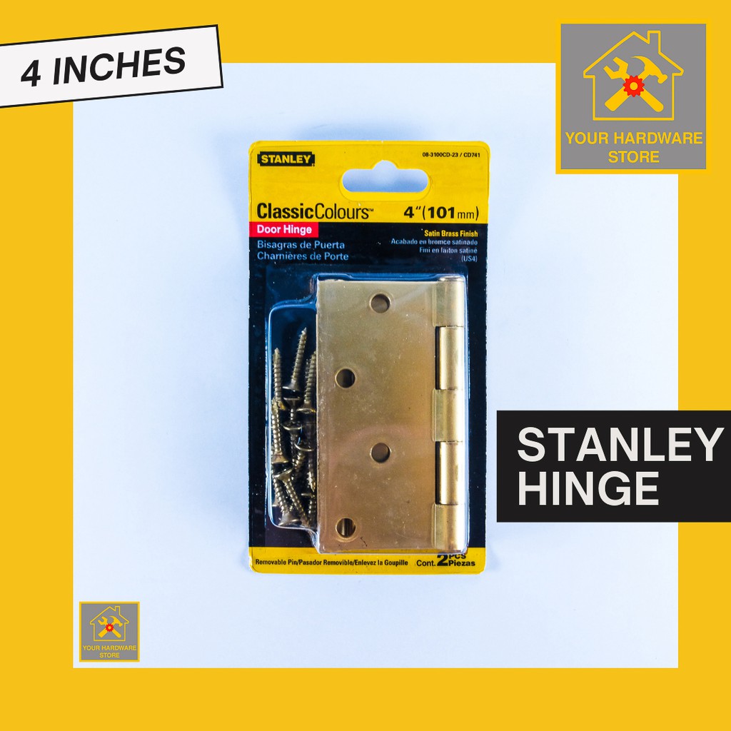 Stanley Door Hinges 4" Inches (Sold as Pair) Shopee Philippines