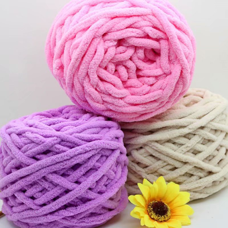 CHUNKY CHENILLE YARN 100G POLYESTER SOFT CHUNKY Shopee Philippines