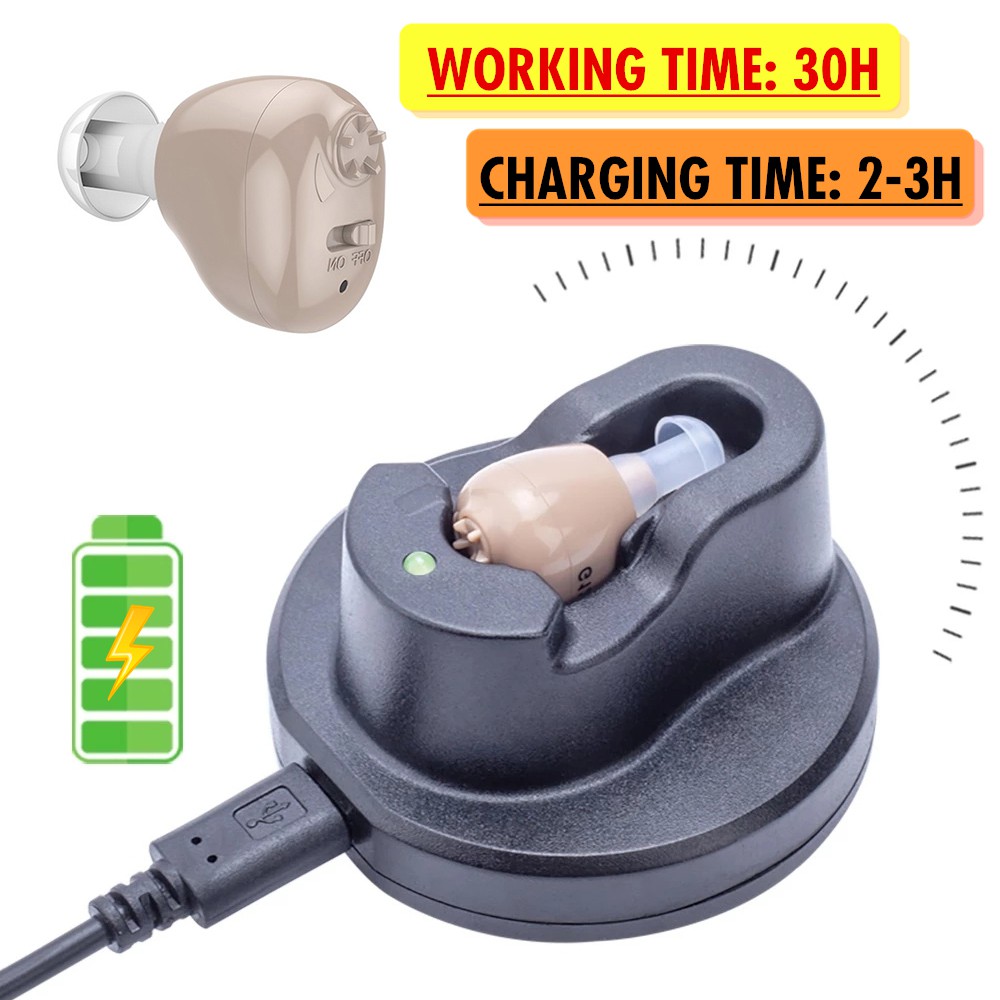 2021 Rechargeable ITE Hearing Aid Invisible Mini Hearing Device