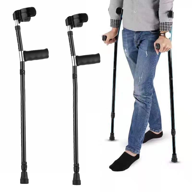 2pcs/set elderly crutches adult crutches rubber crutches For Limb and