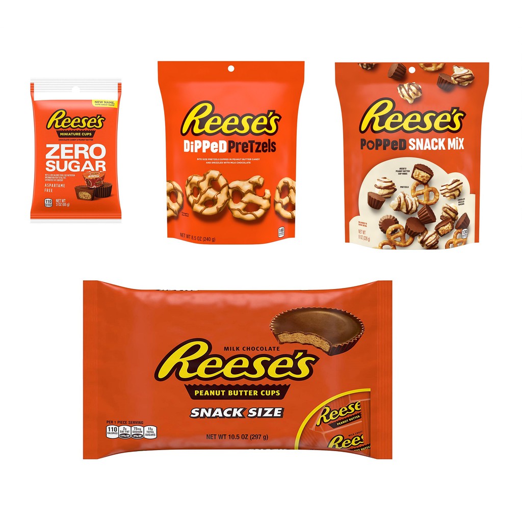 REESE'S Zero Sugar Mini Chocolate Peanut Butter Candy, Bag (5 Count