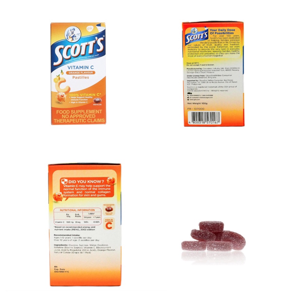 [Fresh Stocks Arrived] Scott’s Vitamin C Pastilles Kids Supplement