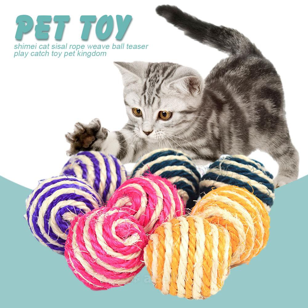 Pet sisal ball cat knitting ball cat scratching ball teasing cat
