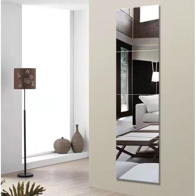 4pcs/set 3D Square Glass Mirror fulllength mirror Wall