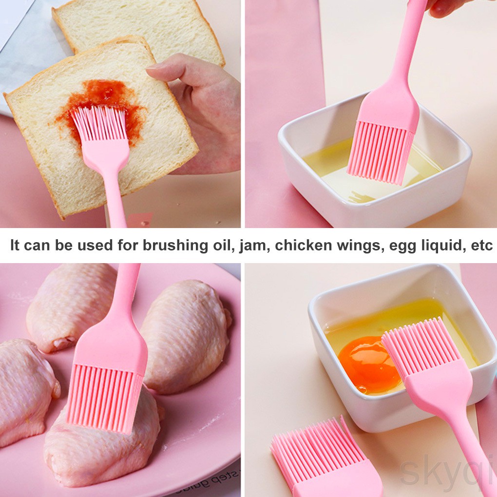 SK_Silicone Basting Brushes Pancake Barbecue Oil Brush Heat Resistant