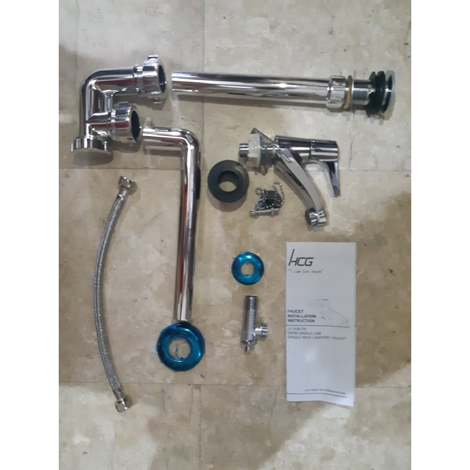 HCG Lavatory Faucet Fittings Complete Set with Ptrap Angle Valve