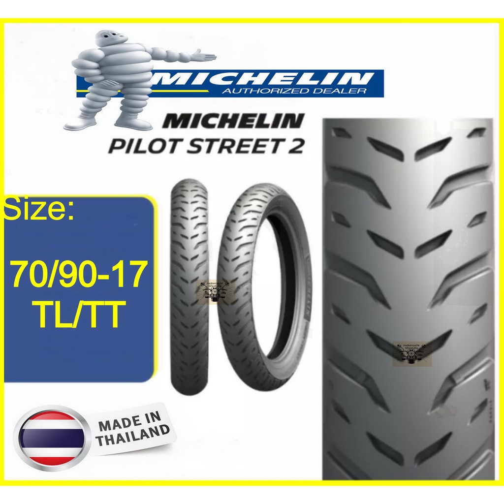 Michelin Tire for Motorcycle size17 by17 70/9017 Michelin Pilot Street