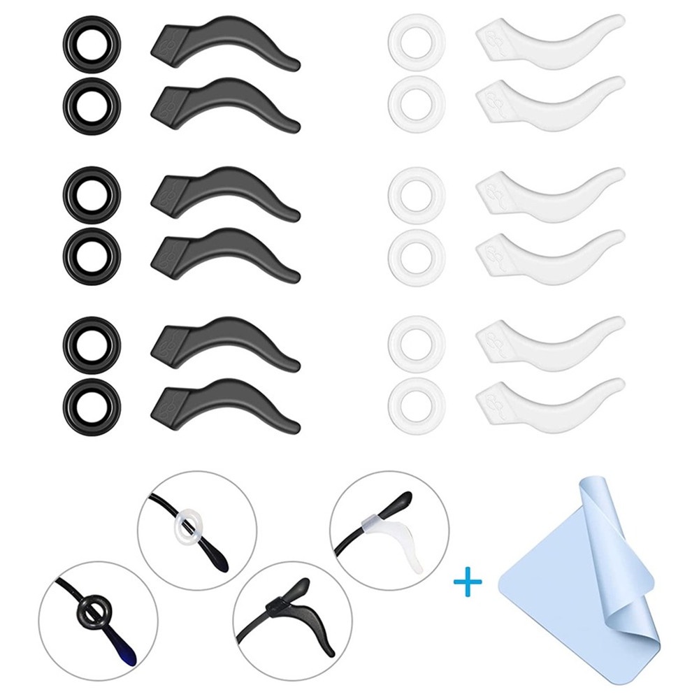 24PCS Eyeglasses Ear Grips, Anti Slip Eyeglass Retainer, Premium