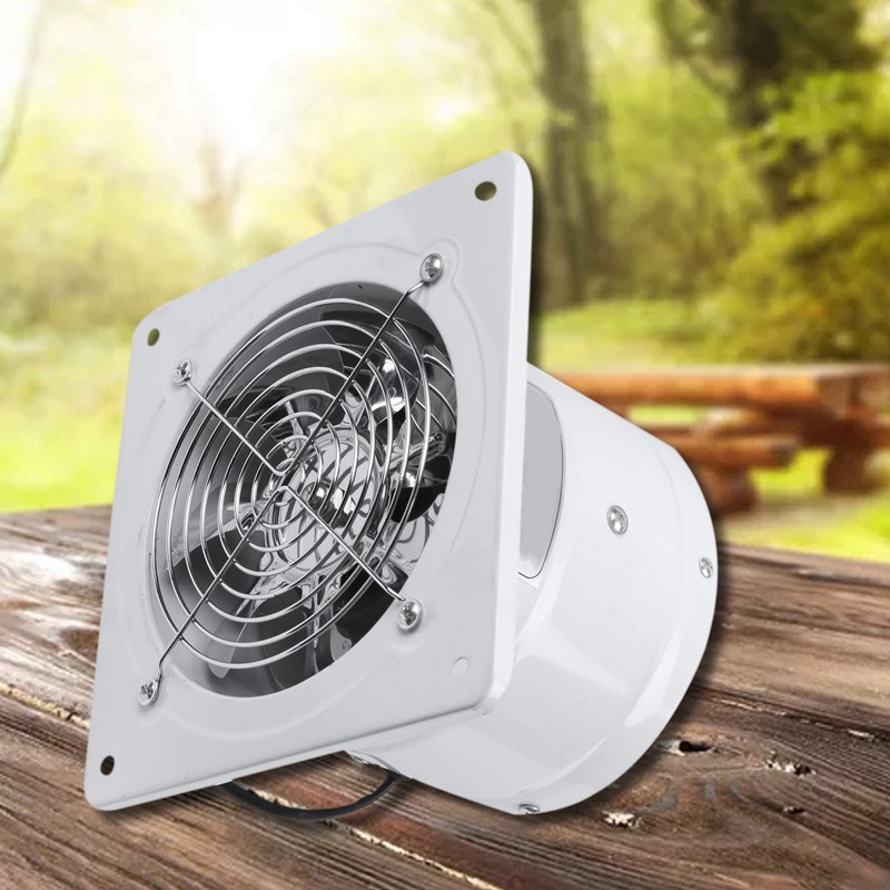 4 Inch Inline Duct Fan Metal Pipe Ventilation Exhaust Fan 220V White