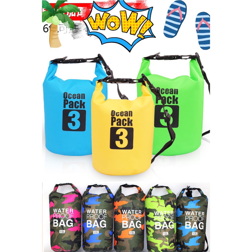 Ocean Pack 3L Dry Bag Waterproof bucket Bag Sling Shoulder Outdoor