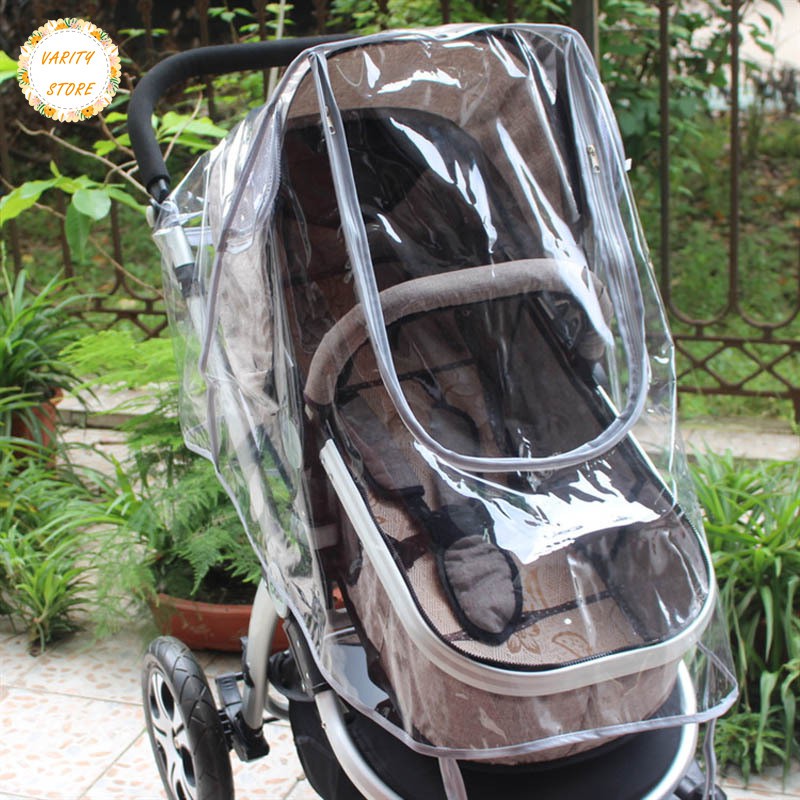 Plastic Baby Stroller Rain Cover Pushchair Raincoat Thickening Outdoor
