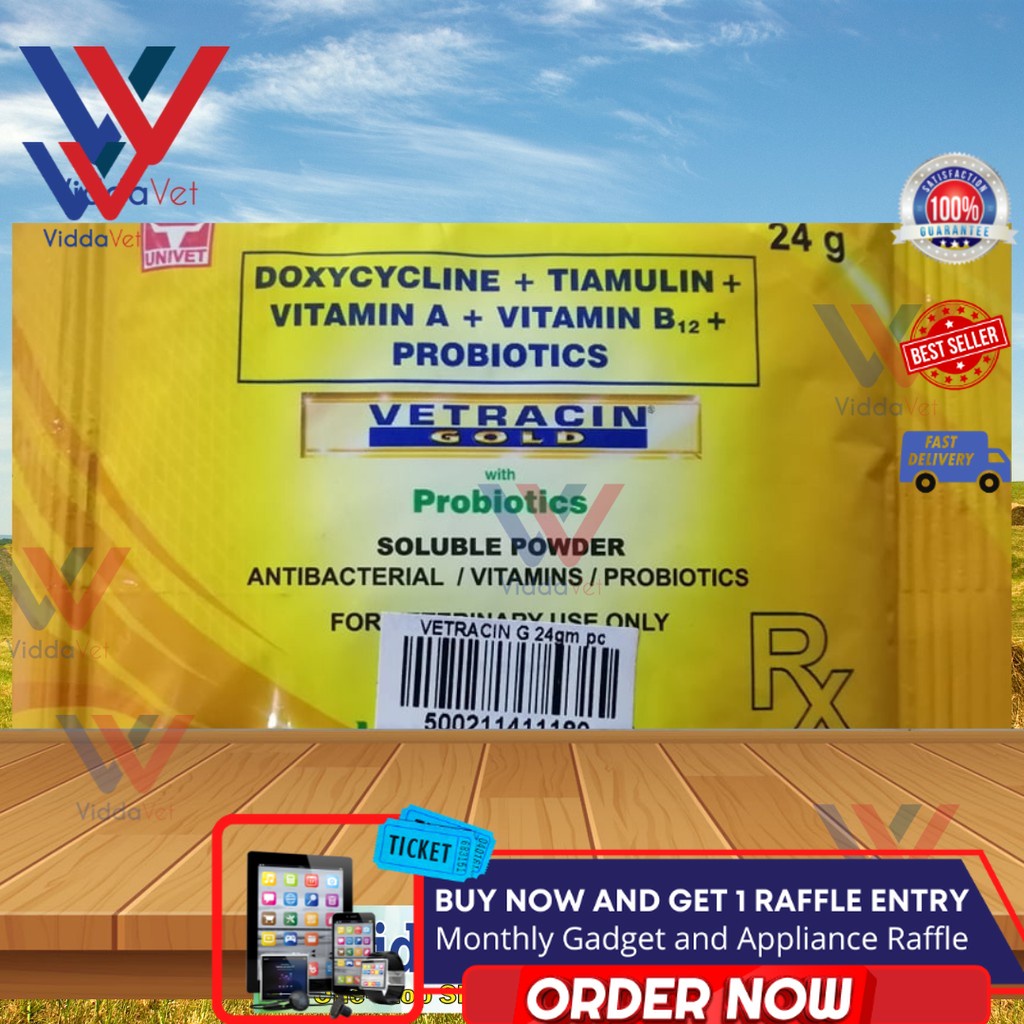 [5g/24g] VETRACIN GOLD with Probiotics / Viddavet Livestock swine pigs