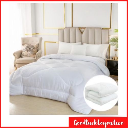 GDSPKCotton Comforter plain White Duvet Filler Blanket Single Twin