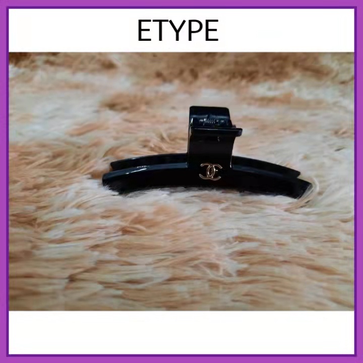 (Black) Chanel Hair Clip Grips Hair Claw Clamp Korean Fashion Shopee