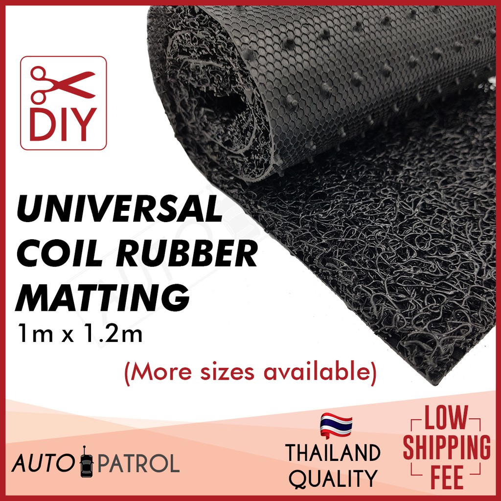 (13mm) Universal SPAGHETTI / COIL Rubber Matting 1 METER // car mat