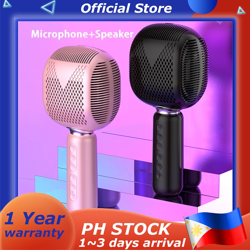 K10 Microphone for Videoke Bluetooth Wireless Karaoke Speaker USB
