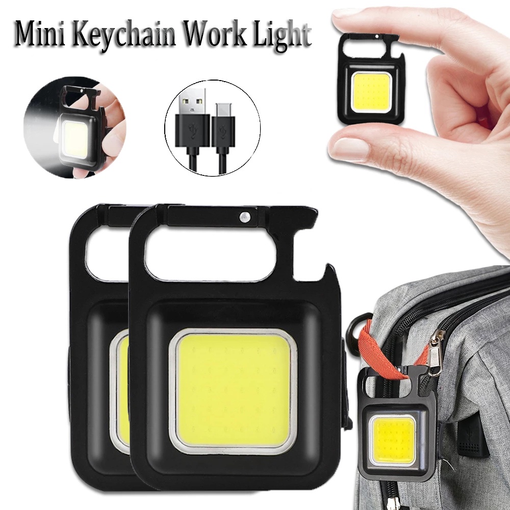 PDD Multifunctional USB Rechargeable COB Work Light/Mini Keychain LED