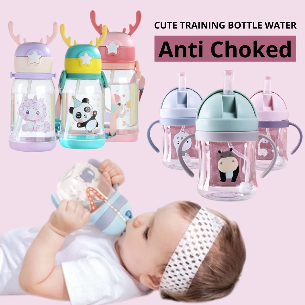MnKC 600ml Kids Straw Cup Feeding Nursing Water Bottle Sippy Cup Water