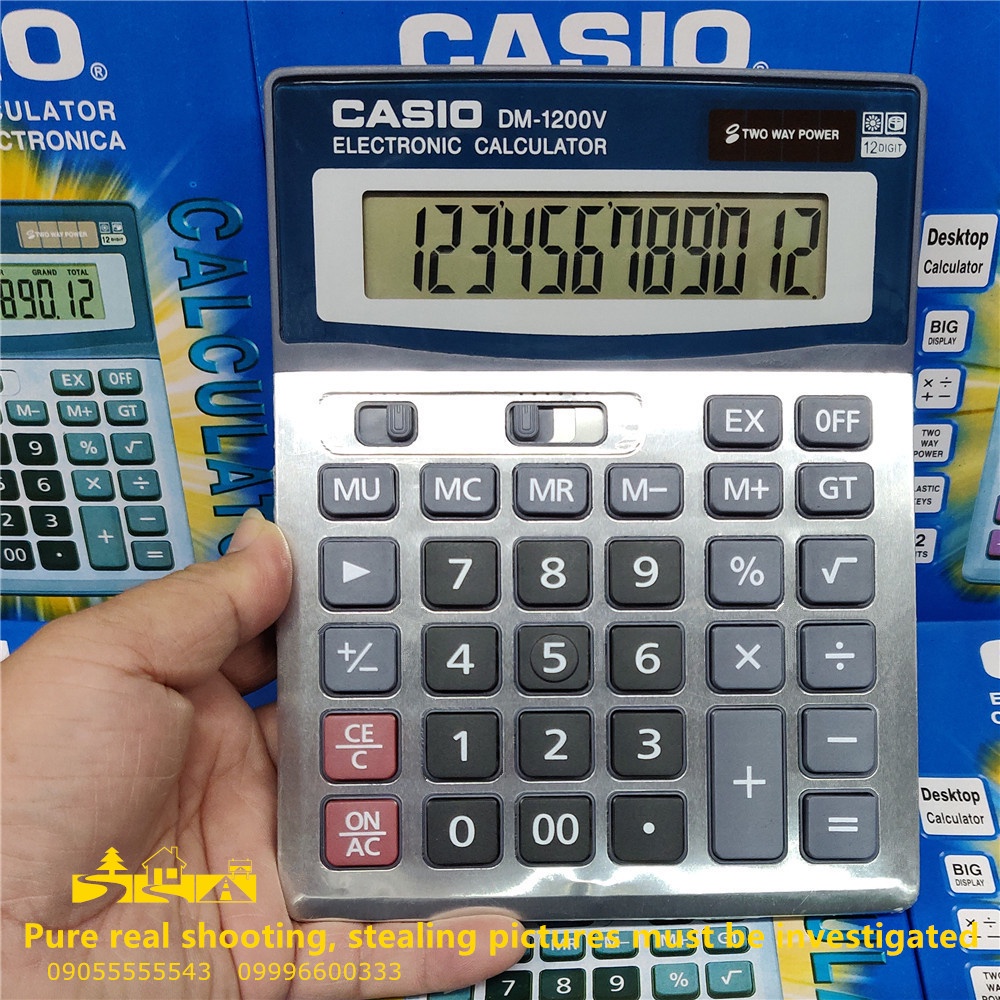 Casio DM1200V BIG Display 12 Electronic Calculator Original genuine