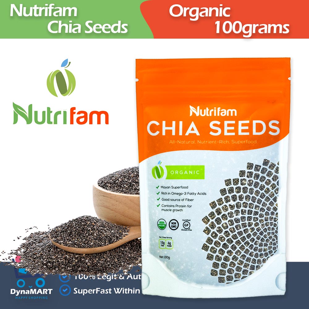 Nutrifam Chia Seeds Organic 100g Shopee Philippines