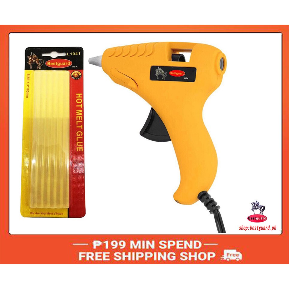 Bestguard K112 Glue Gun 15w With L1041 Hot Melt Glue Set Shopee