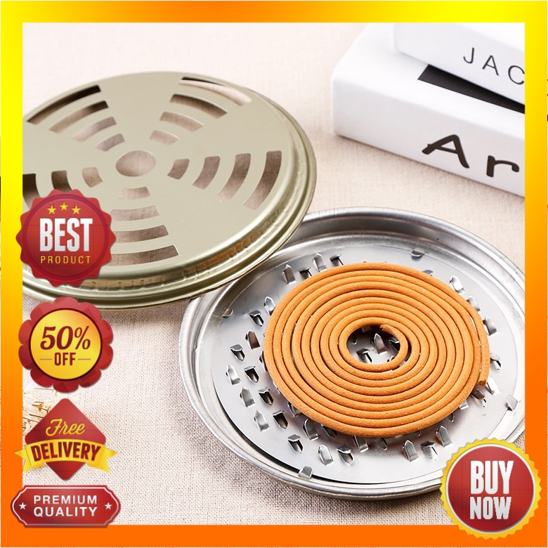 Mosquito Coils Holder Large Metal Insect Repellent Rack with Cover