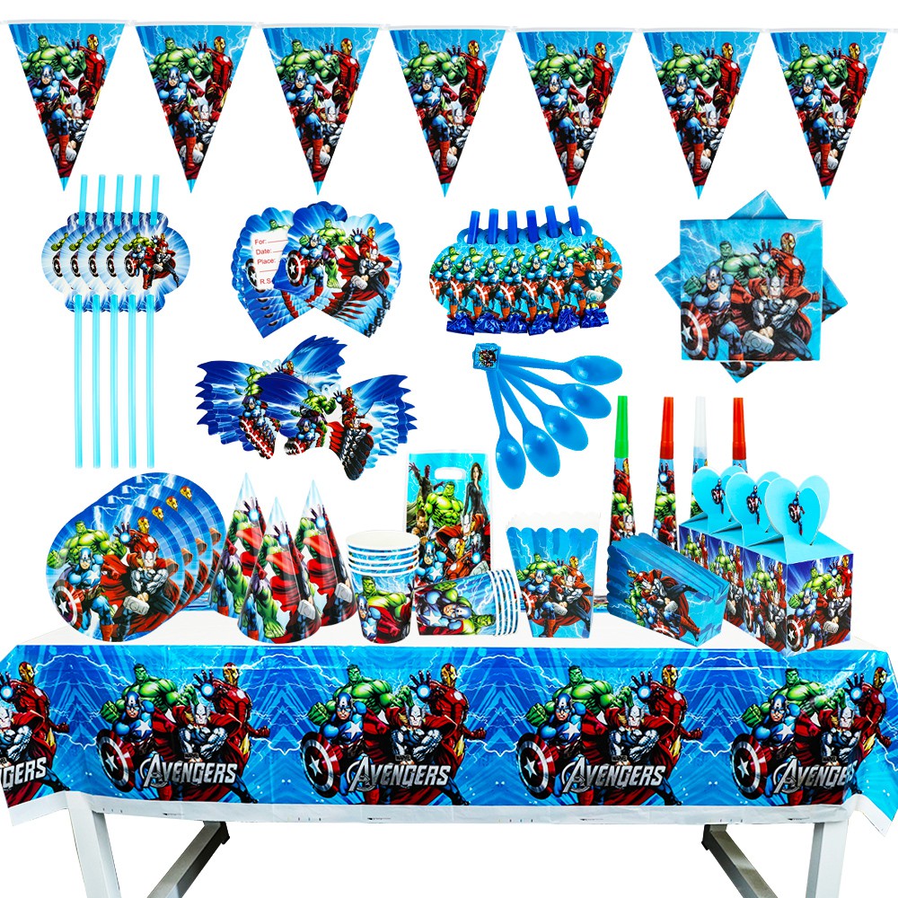 The Avengers Design Boys Birthday Party Decorations Balloon Paper Cups