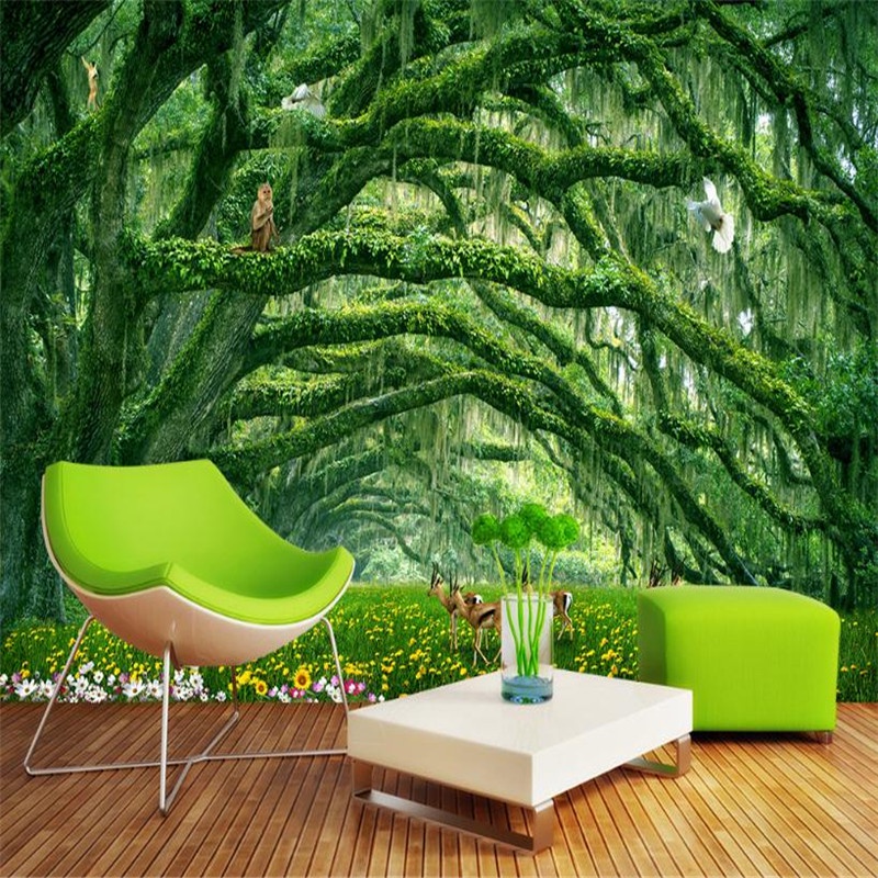 Modern 3 d Effect Photo Wallpaper Nature Wall Mural Bedroom Wall