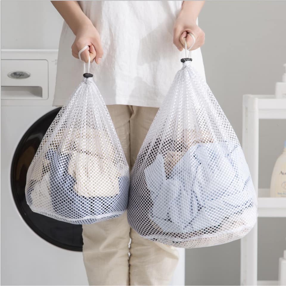 1pc Large Fine Mesh Laundry Bag Washing Net Laundry Mesh With Lockable