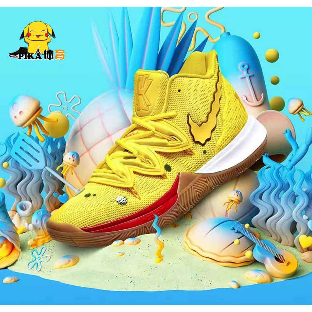 100 Original Nike Kyrie Irving 5 SpongeBob Smile For Men high
