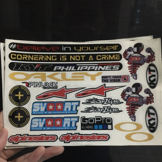 KYT Visor Decals 3M YSS Design Shopee Philippines