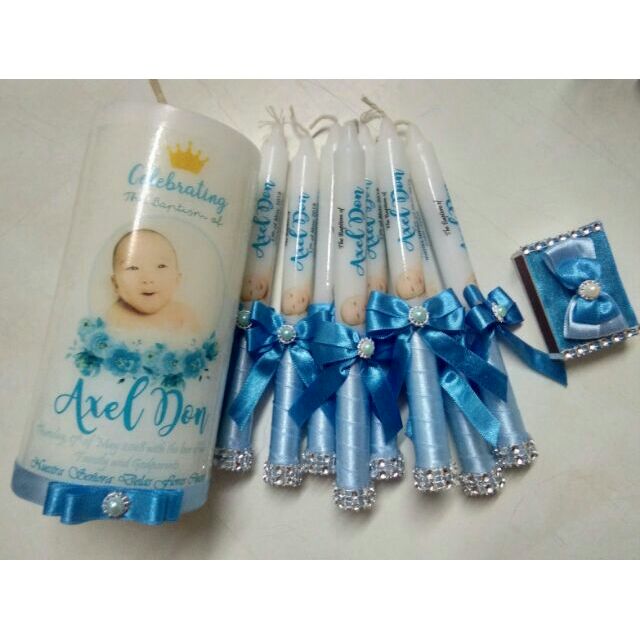 Baptismal Candle Set for Baby Boy Shopee Philippines