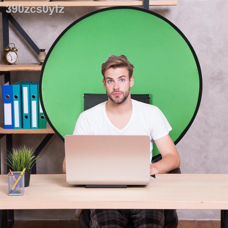 [READY STOCK]142cm Portable green screen webcam round background gaming