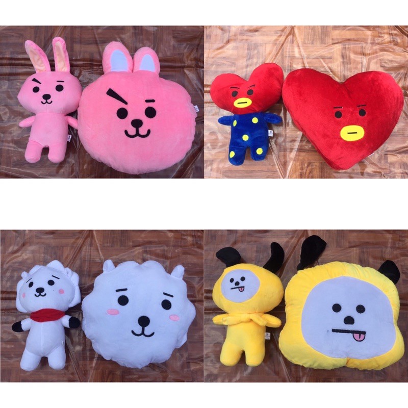 Bt21 Bts Pillow & Doll Bt21 Package 2 In 1 (can Be Pillows & Dolls