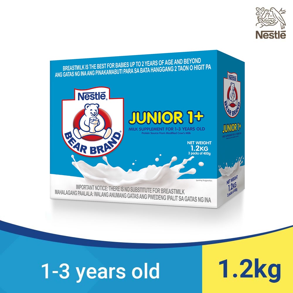 BEAR BRAND Junior Milk Supplement For Children 13 Years Old 1.2kg Shopee Philippines