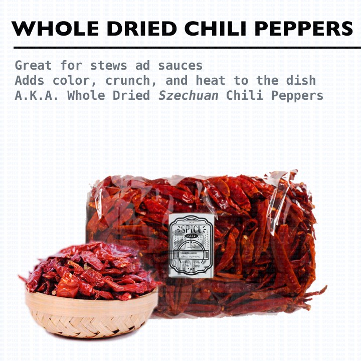 Whole Dried Red Chili Peppers (Whole Dried Szechuan Chili Peppers or