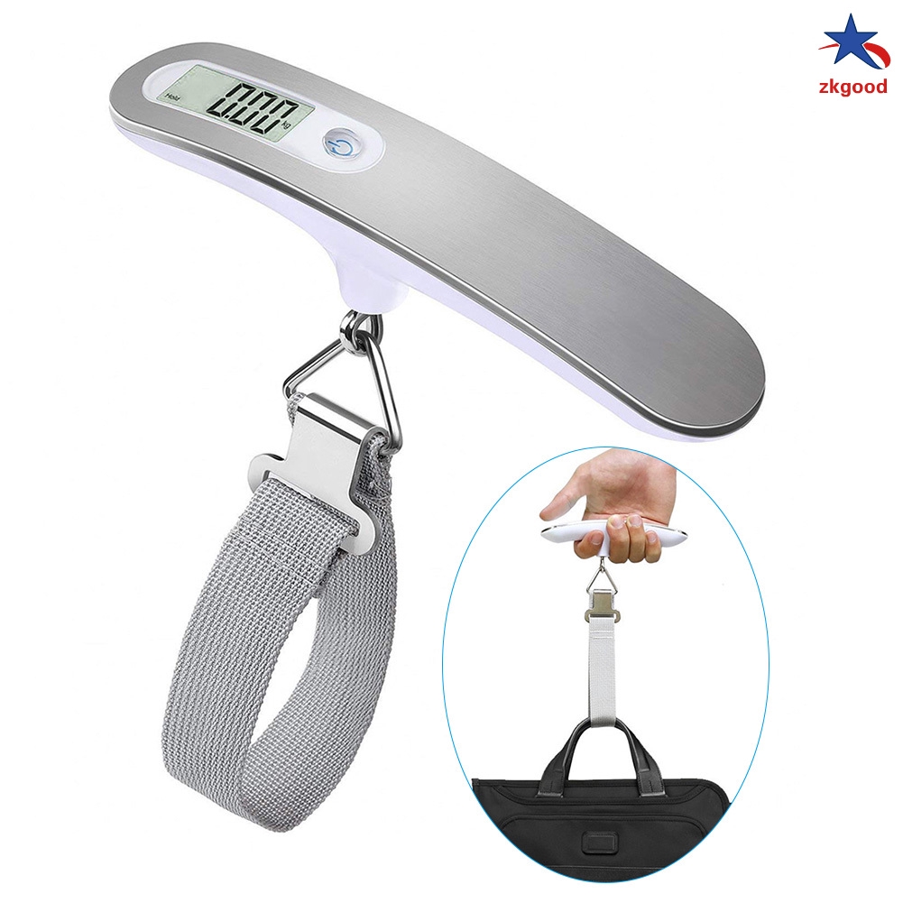 Digital Hanging Luggage Scale Stainless Steel Weigher 50KG for Travel