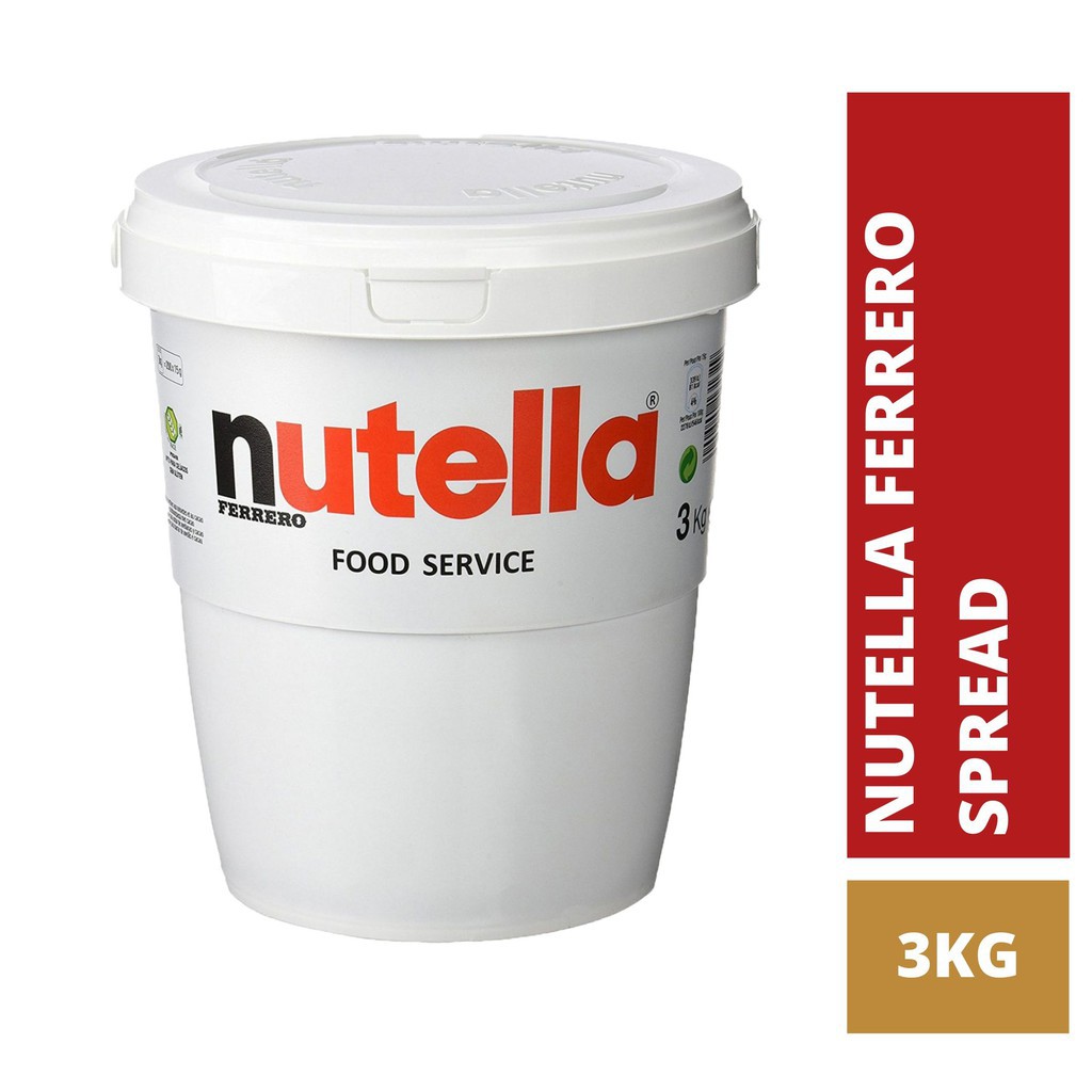 Nutella 3kg Ferrero Hazelnut Spread, Food Service Tub 3KG, The Original