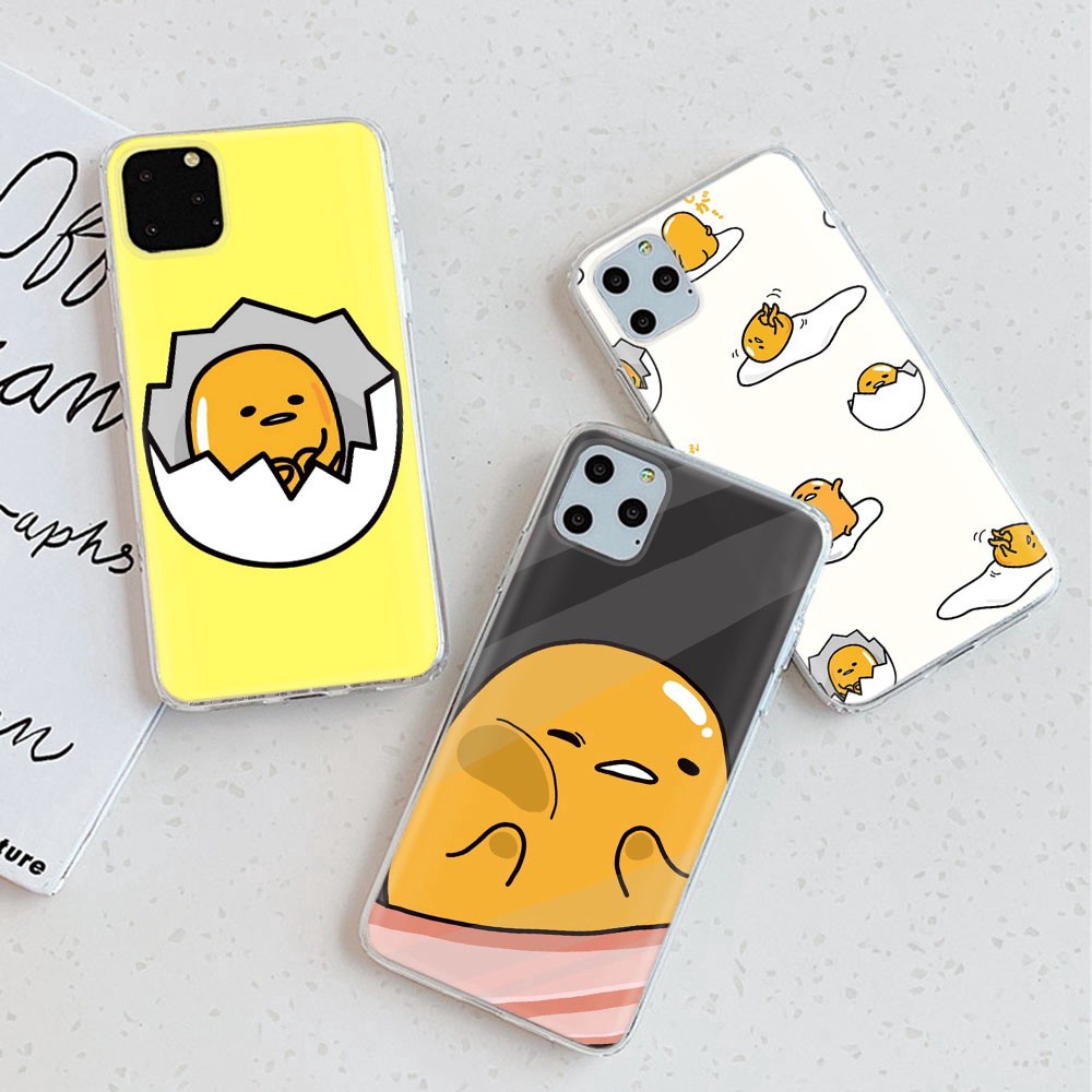 TT109 Gudetama Lazy Egg Transparent Cover Soft Phone Case for iPhone 12