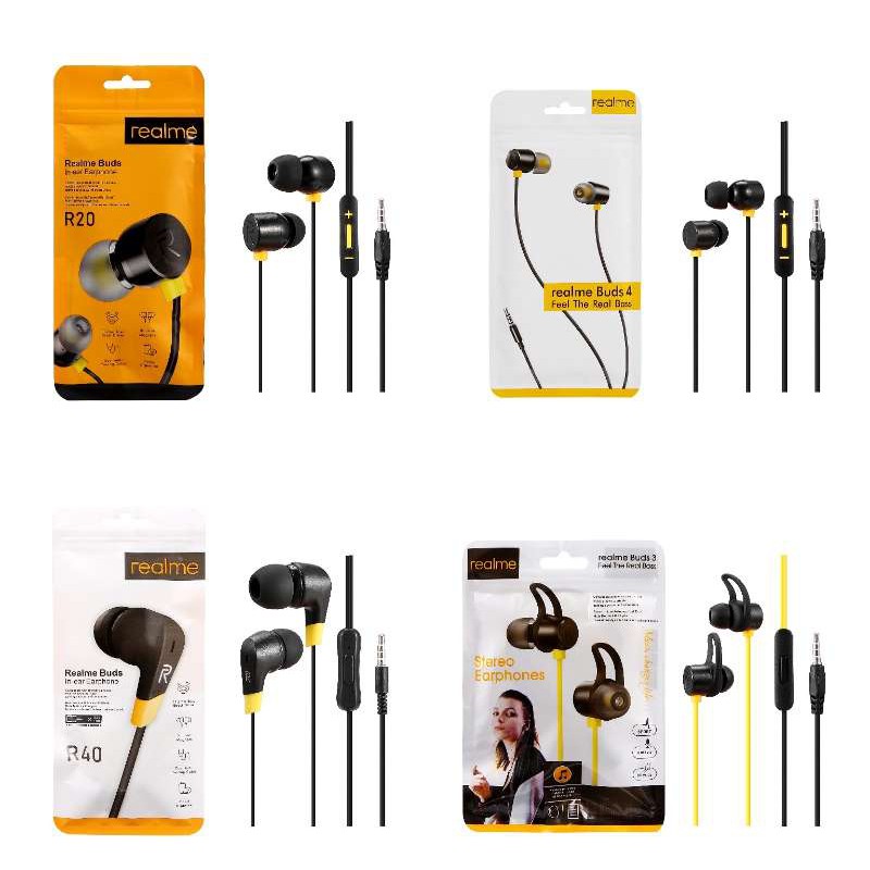 REALME Buds3 R40 R20 Buds 4 Earphones 3.5MM Earbuds with Mic Wire