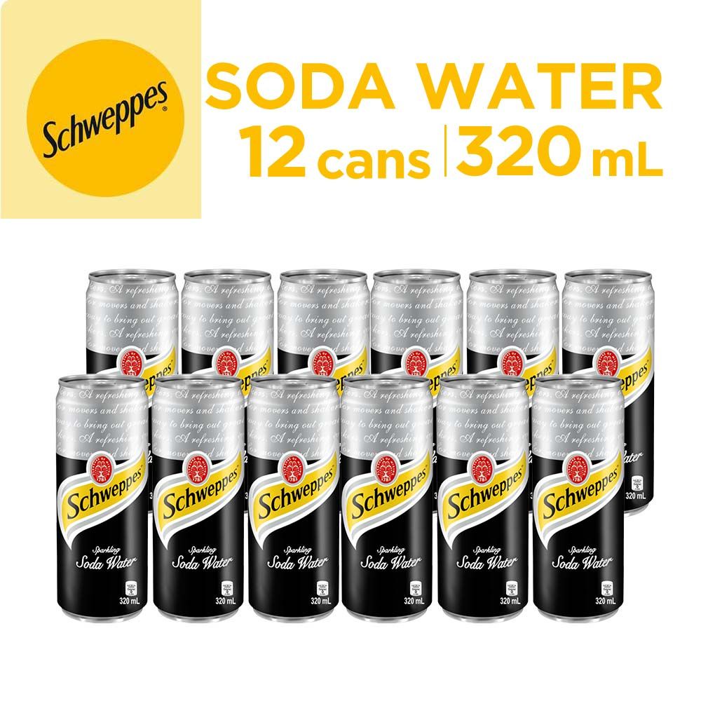 Schweppes Soda Water 320mL Pack of 12 Shopee Philippines