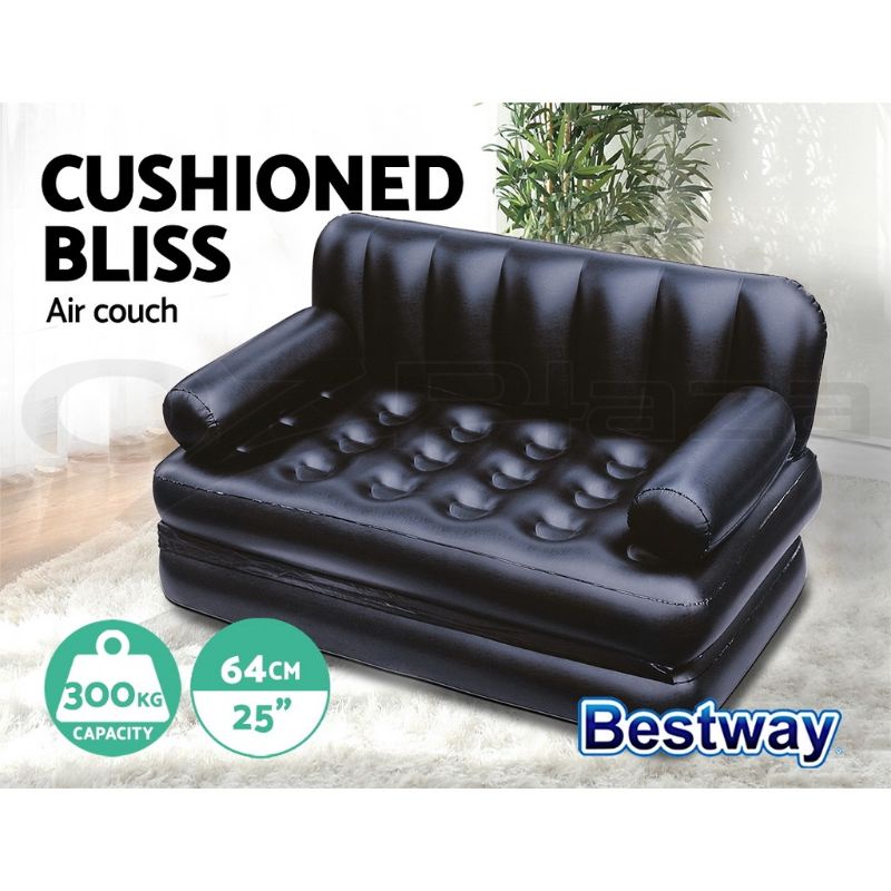 Bestway75054 5 in 1 Inflatable Sofa Air Bed Couch (Black) Shopee