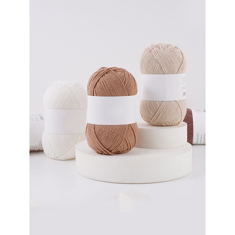 4 layers 50g smooth milk fiber knitting wool crochet yarn milk cotton hand knitting yarn