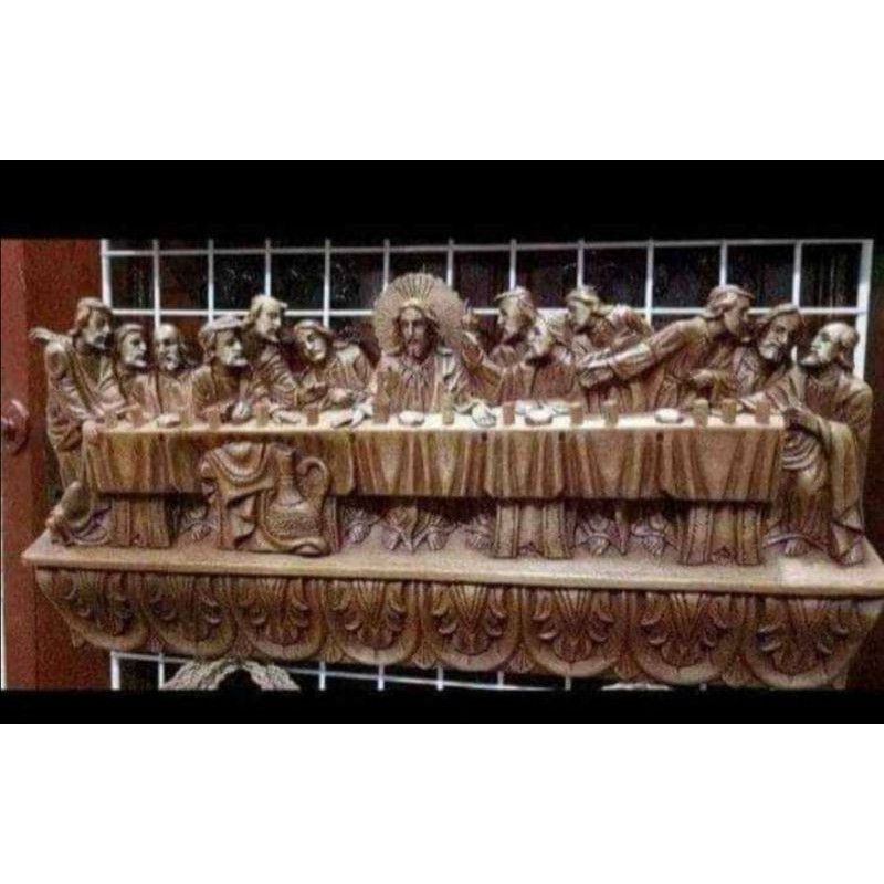 The Last Supper Wooden Sculpture Shopee Philippines