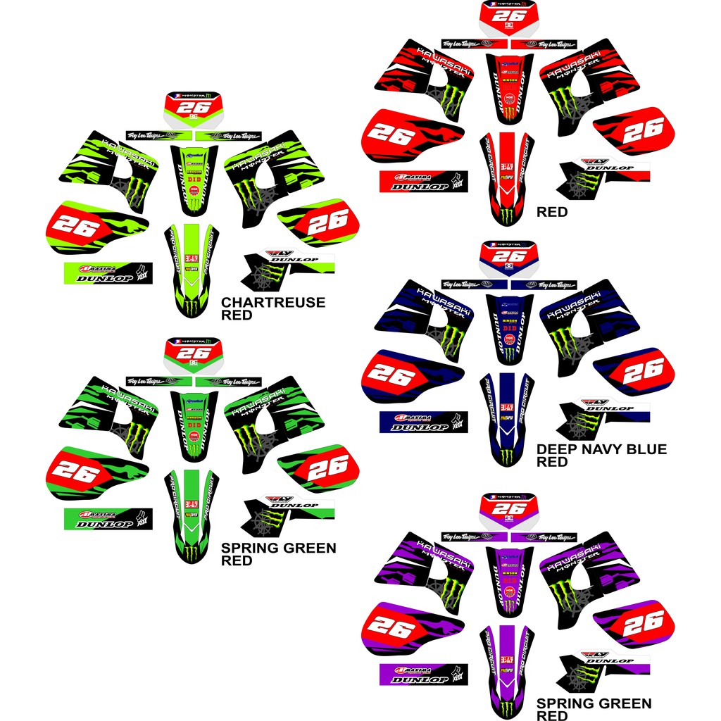 kawasaki kmx troylee designs full set stickers Shopee Philippines